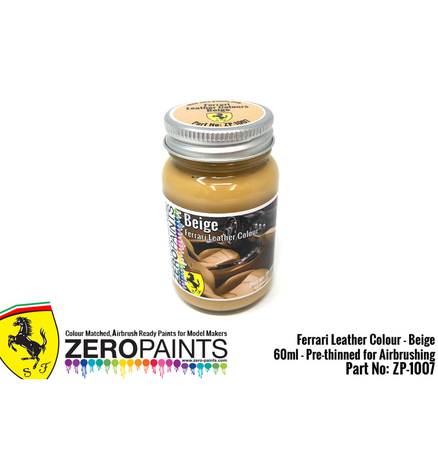 Zeropaints ZP-1007 "Ferrari Leather Colour Paints ( Beige )"