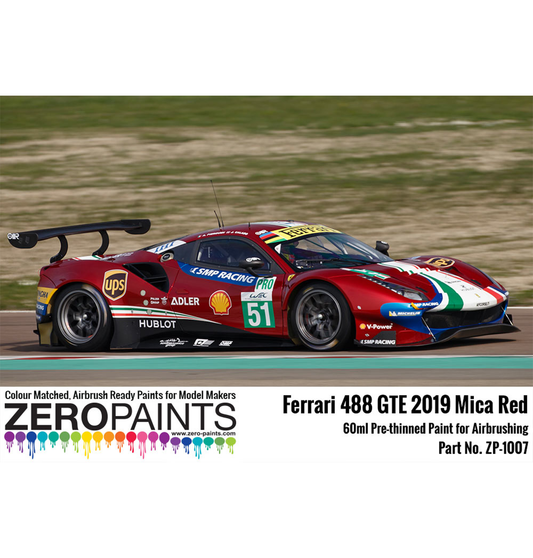 Zeropaints ZP-1007 "2019 Ferrari 488 GTE (AF Corse) Mica Red"