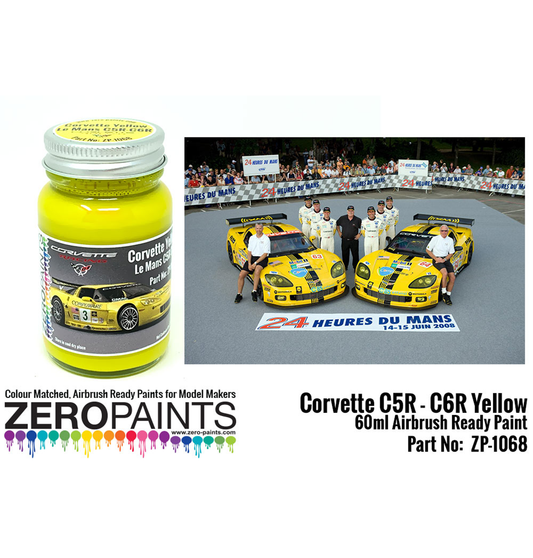 Zeropaints ZP-1068"Corvette Yellow Le Mans C5R-C6R"