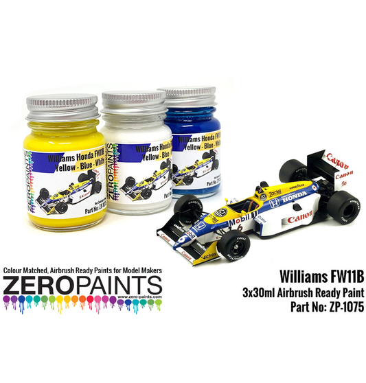 Zeropaints ZP-1075 "Williams Honda FW11B Yellow,Blue,White"