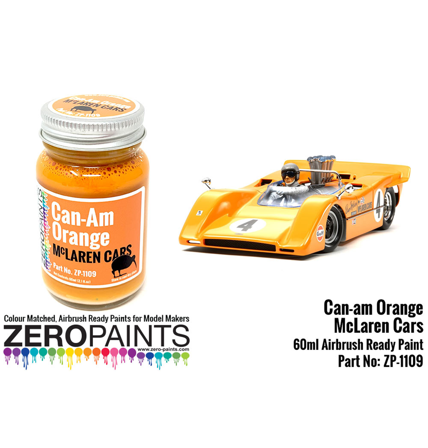 Zeropaints ZP-1109 - Can Am Mclaren Orange