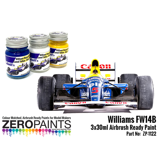 Zeropaints ZP-1122 "Williams Renault FW14B Camel Yellow,Blue,White"