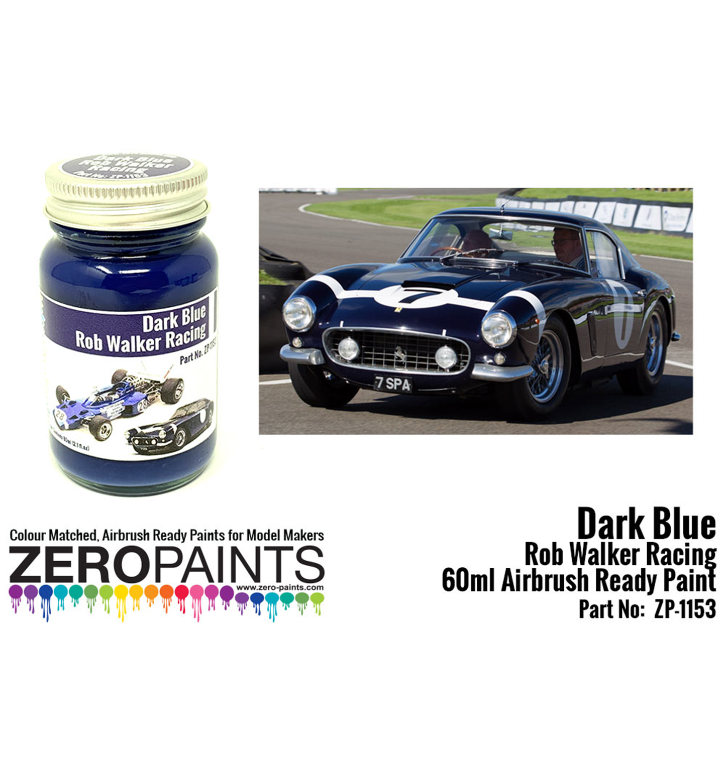 Zeropaints ZP-1153 "Rob Walker Racing Dark Blue"