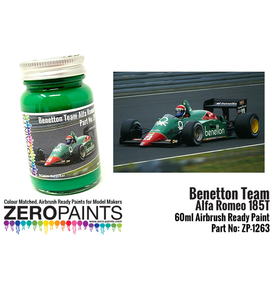 Zeropaints ZP-1263 " Benetton Team Alfa Romeo 185T Green"