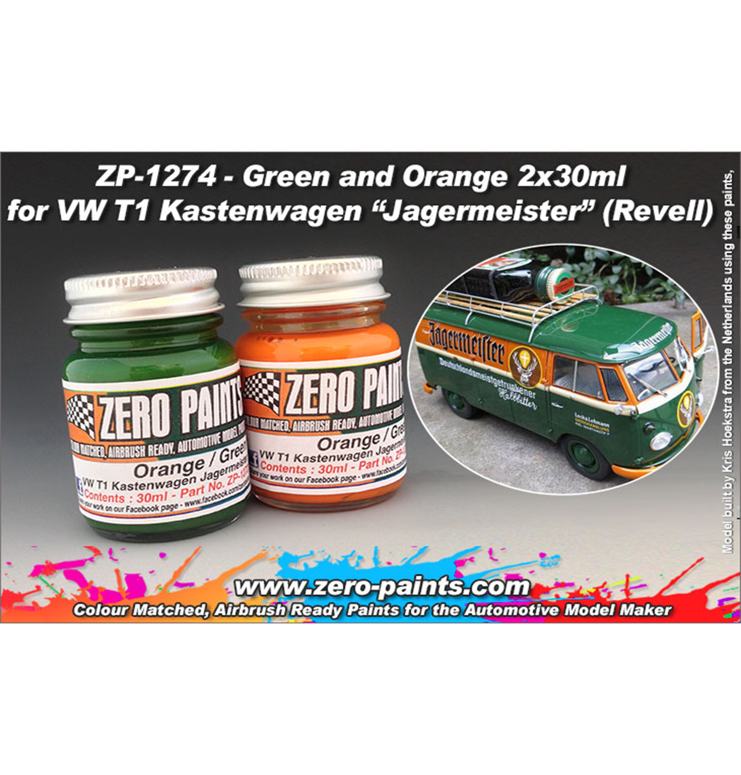 Zeropaints ZP-1272 "Jägermeister Green and orange"