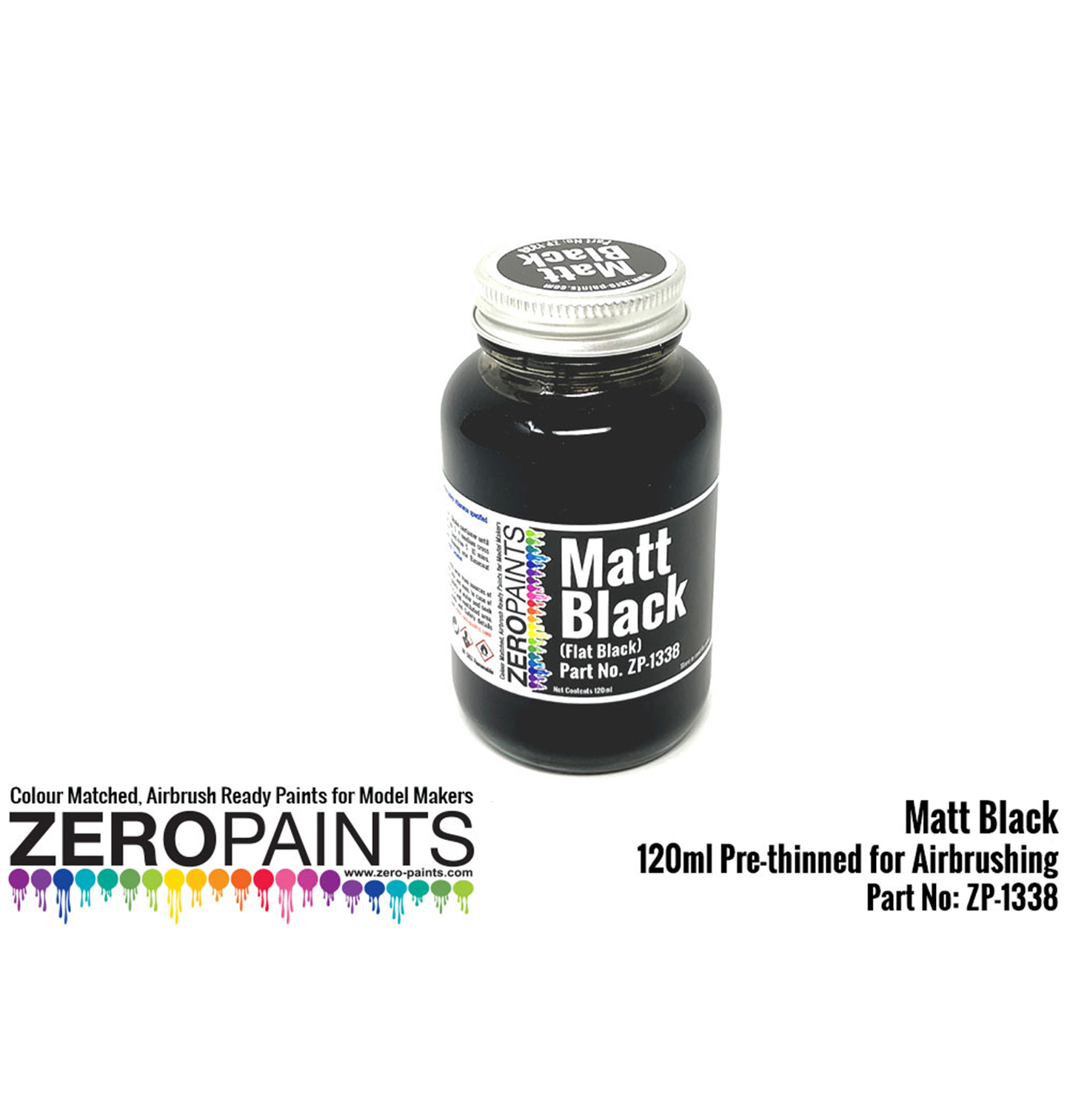 Zeropaints ZP-1338 " MATT BLACK " 100ml