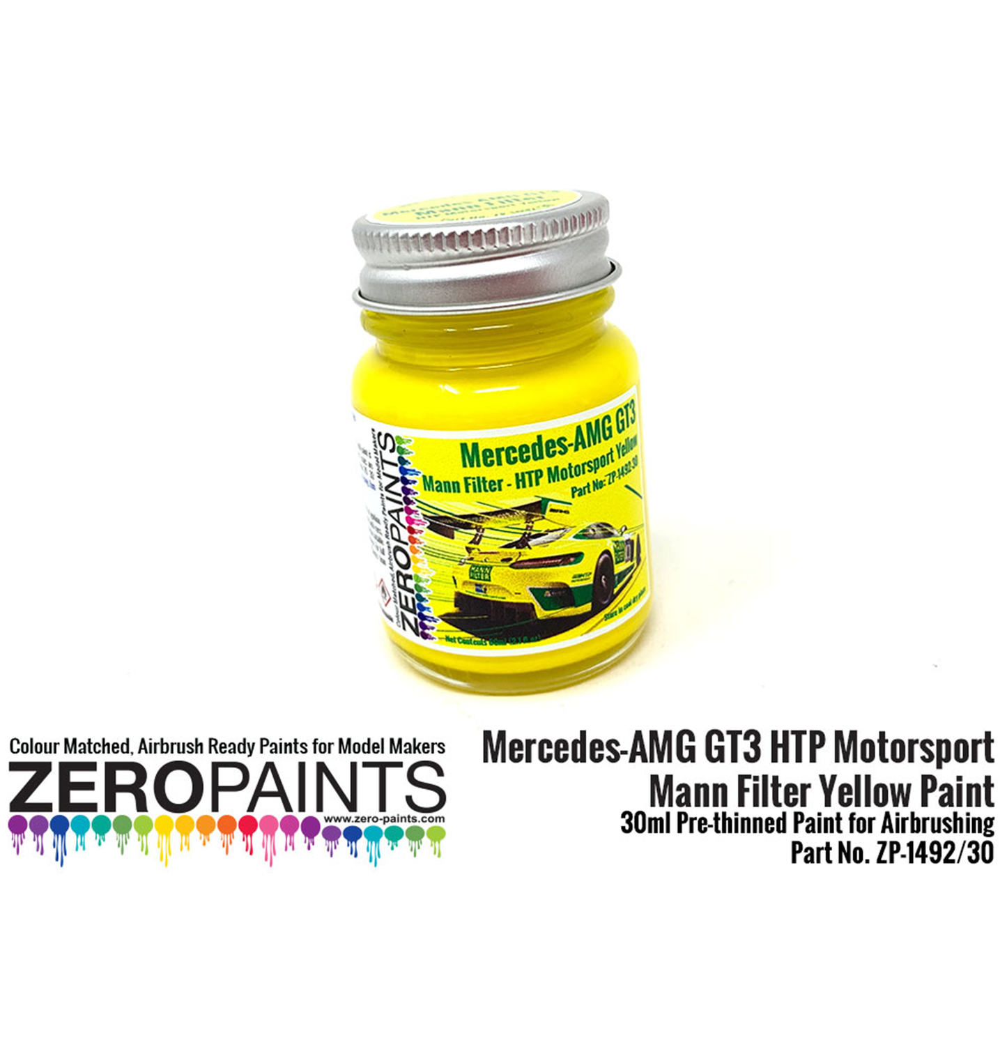 Zeropaints ZP-1492/30 "HTP Motorsport Mann Filter Yellow"