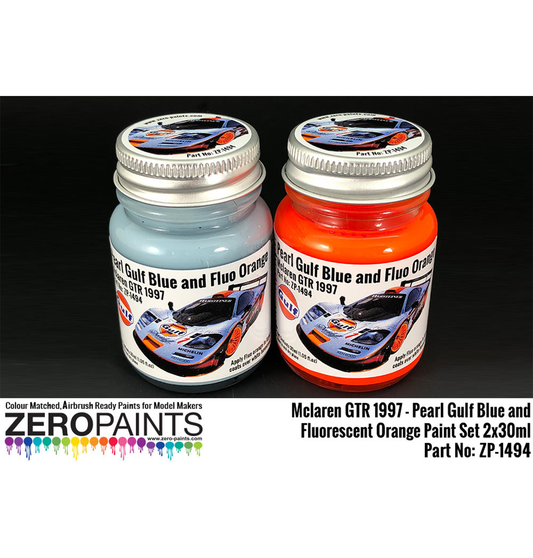 Zeropaints ZP-1494 " Pearl Gulf Blue and Fluo Orange "