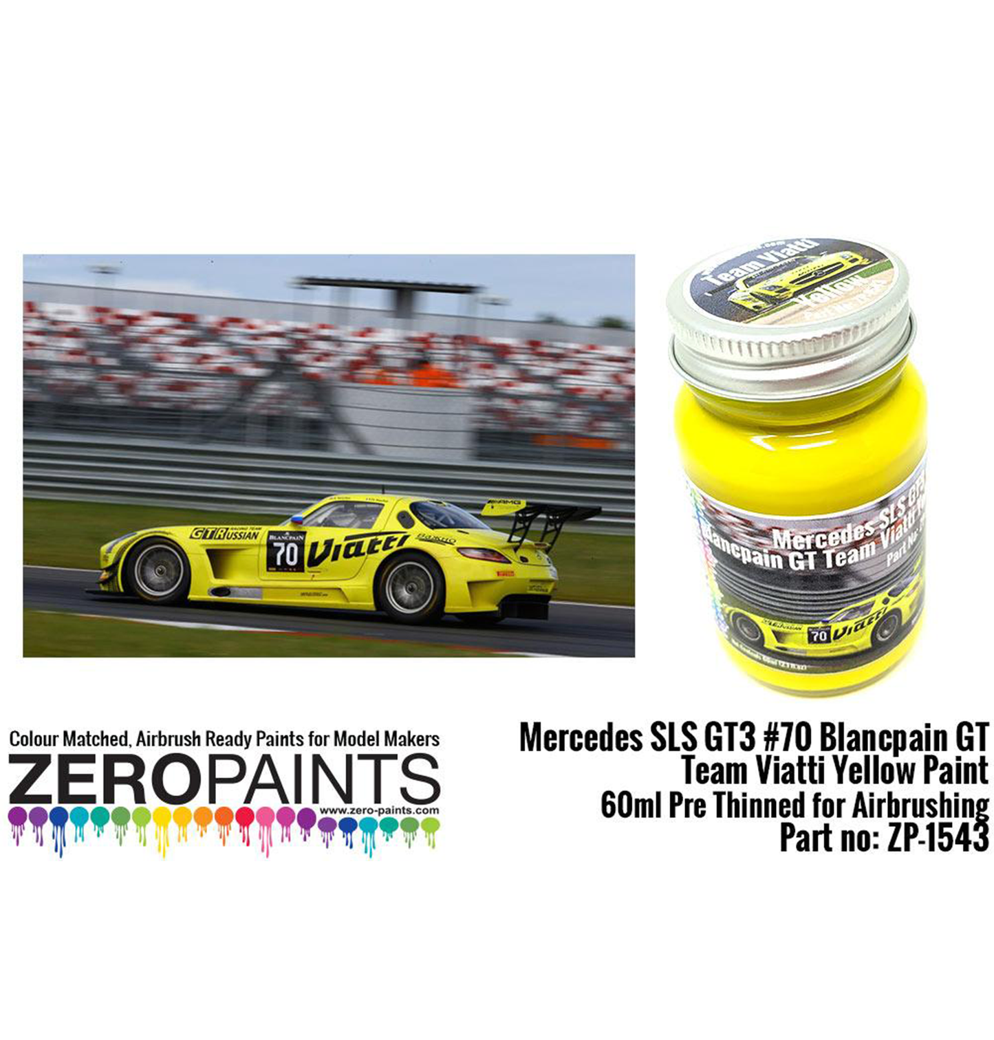 Zeropaints ZP-1543 " Mercedes AMG - Team Viatti Yellow"