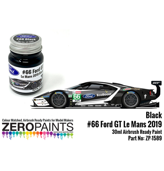 Zeropaints ZP-1589 " Ford GT Le Mans #66 Black "