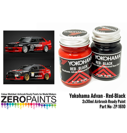 Zeropaints ZP-1610 Yokohama Advan Sponsored - Red and Black Paint