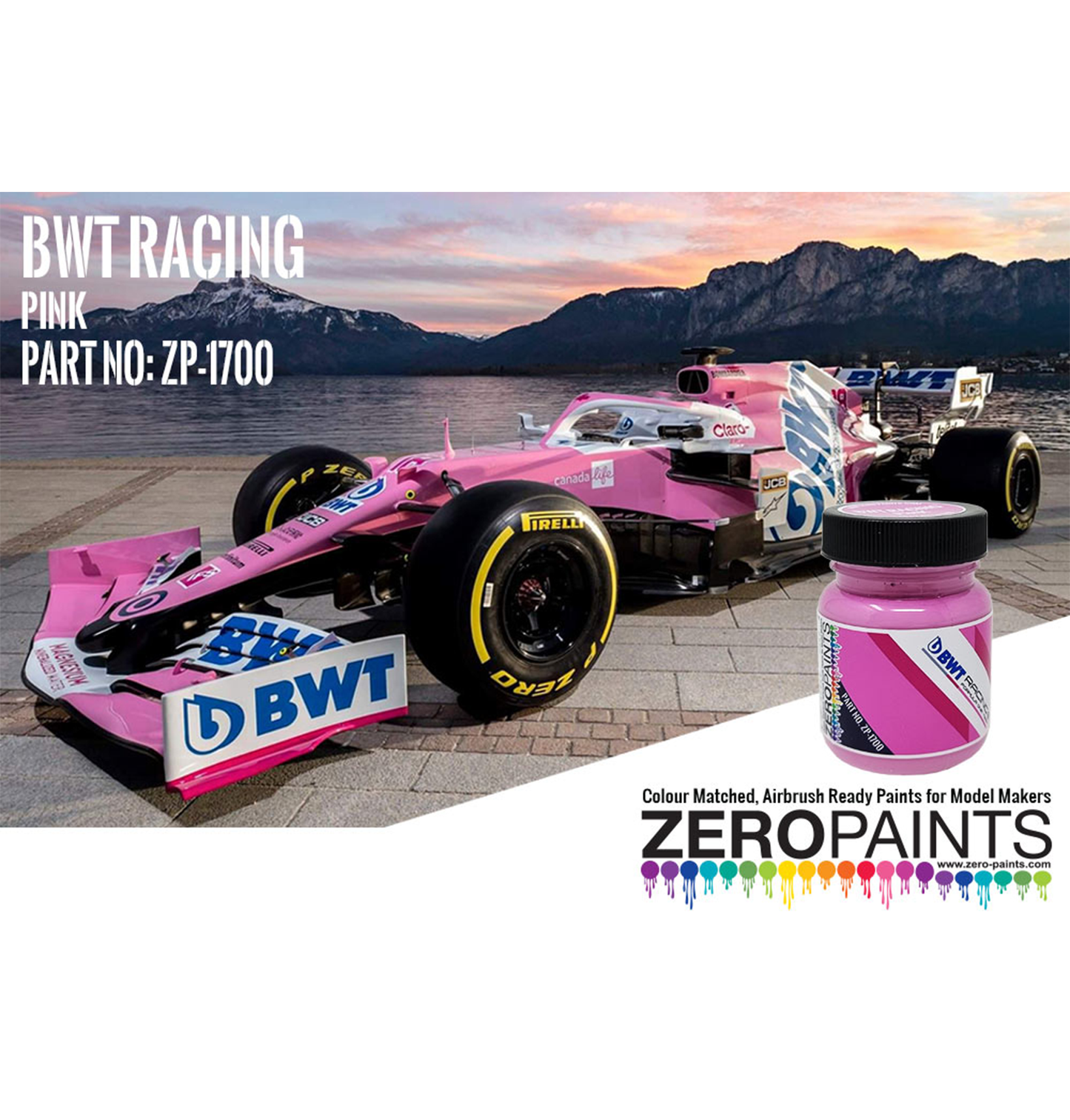 Zeropaints ZP-1700 BWT Racing Pink