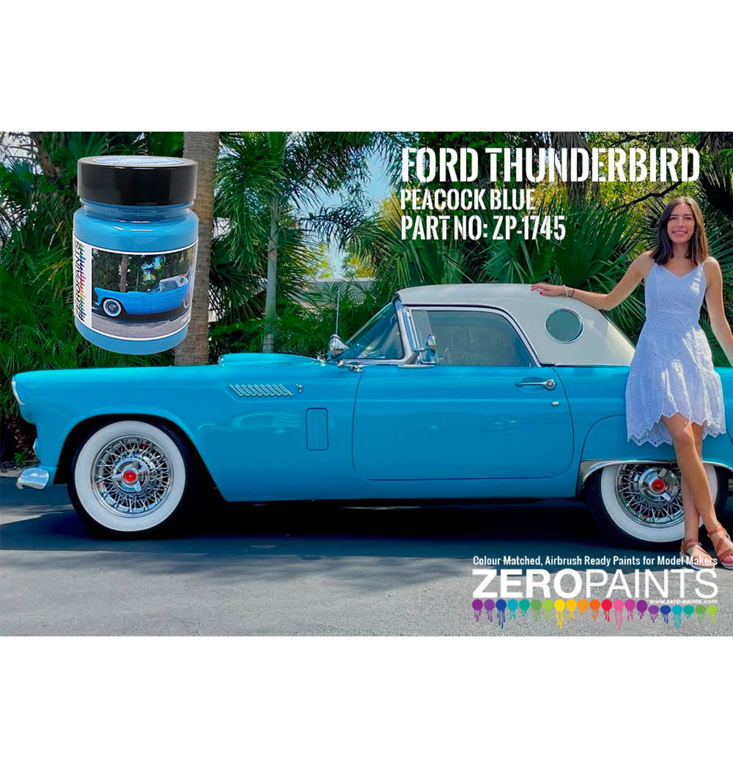 Zeropaints ZP-1745 "Ford Thunderbird Peacock Blue"