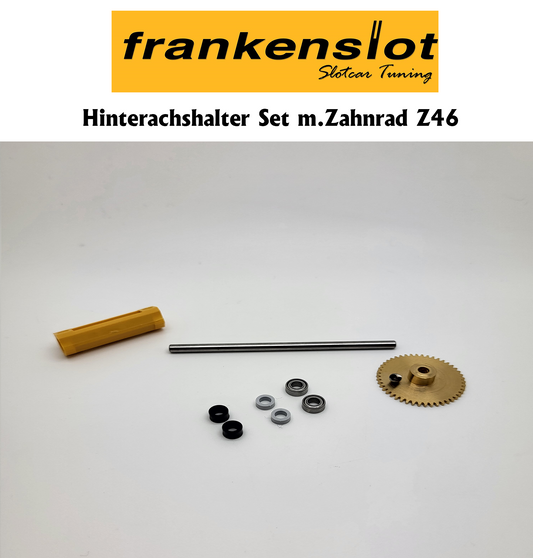 FRANKENSLOT - Hinterachshalter Set m. Messingspurzahnrad Z46