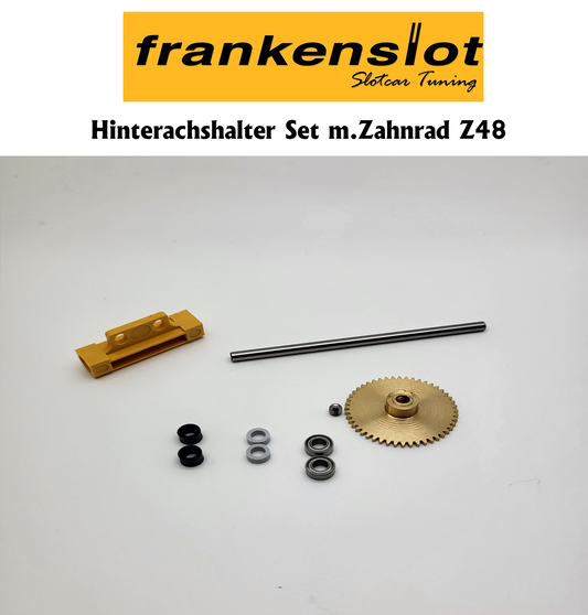 FRANKENSLOT - Hinterachshalter Set m. Messingspurzahnrad Z48