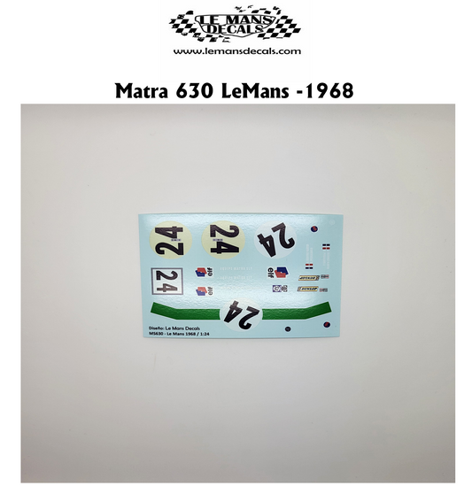 LeMans Decals - Matra 630 "LeMans 1968" (1:24)