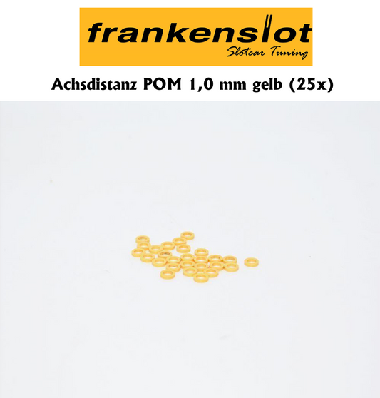 FRANKENSLOT - Achsdistanzen POM 1,0 mm gelb (25x)