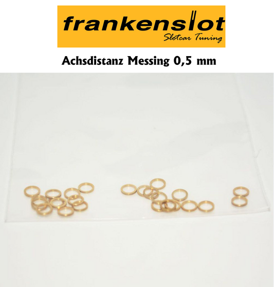 FRANKENSLOT - Achsdistanzen  Messing 0,5 mm