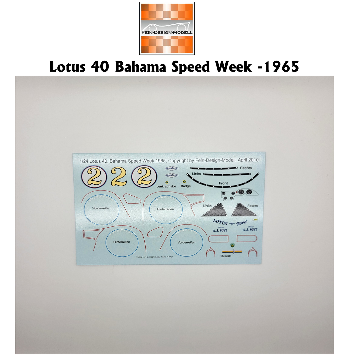 Fein Design - Decals Lotus 40