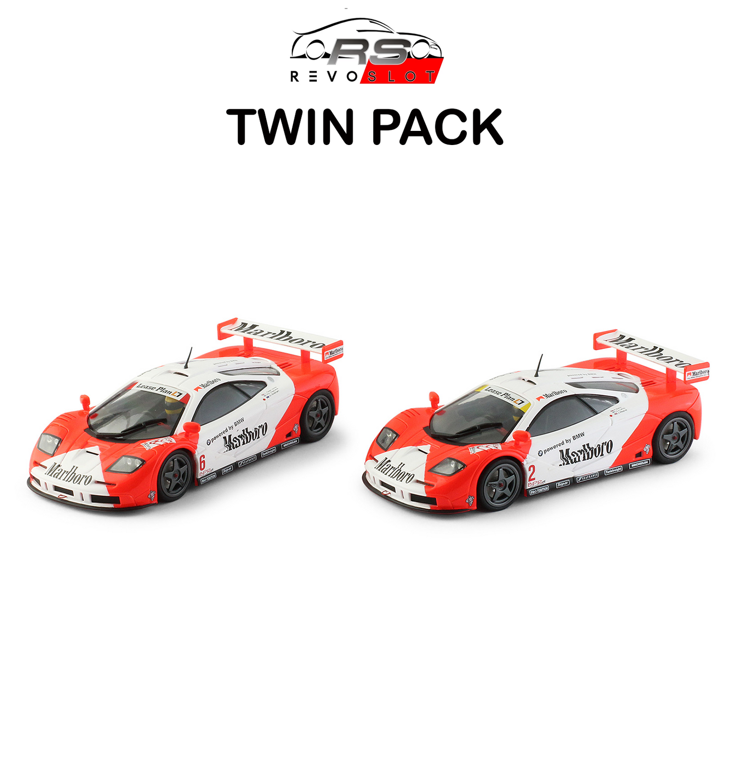 Revoslot - " TWIN PACK " McLaren F1 - LIMITED EDITION