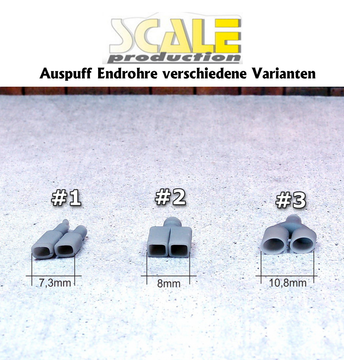 ScaleProduction "Exhaust tailpipes" various variants