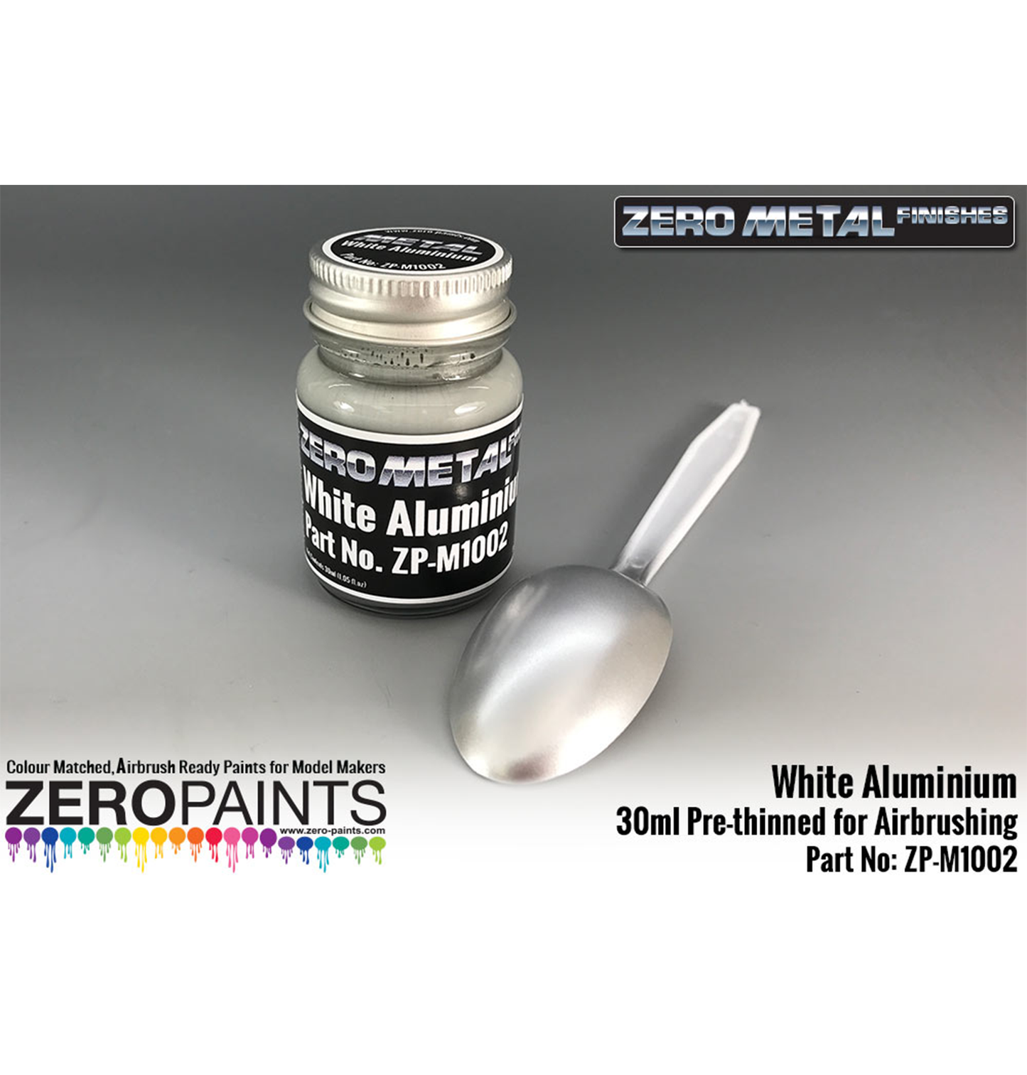 Zeropaints ZP-M1002 "WHITE ALUMINUM"