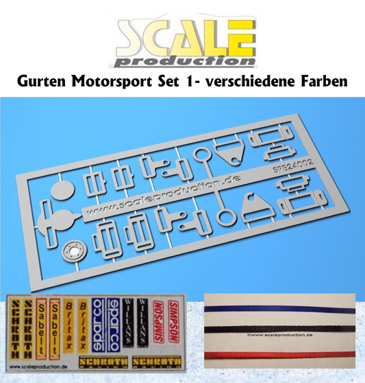 ScaleProduction " Gurten - Motorsportset 1 " verschiedene Farben