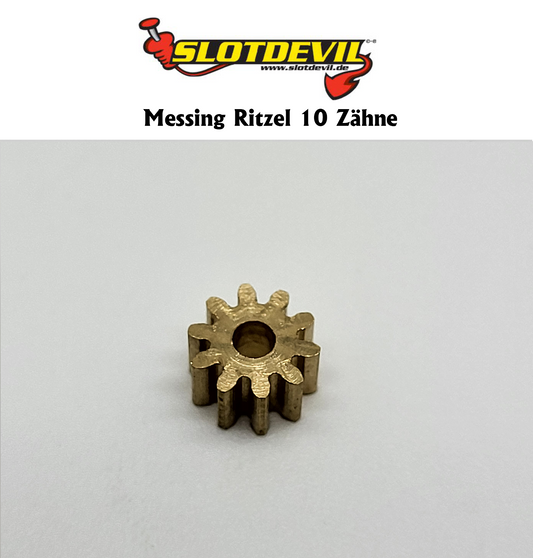 SLOTDEVIL - Messing Ritzel 10 Zähne