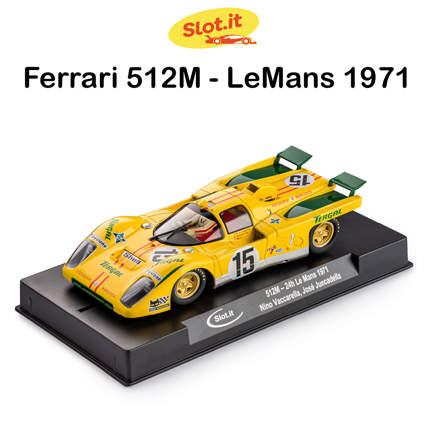 SLOT IT - Ferrari 512M "Le Mans 1971 No.15 Escuderia Montjuich"