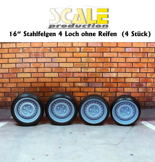 ScaleProduction "16" steel rims 4 hole"